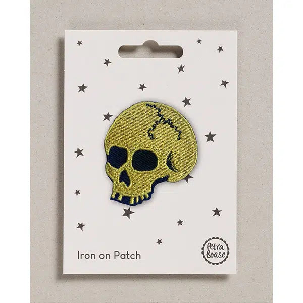 Iron-On Motif Patch - Gold Skull – Truro Fabrics