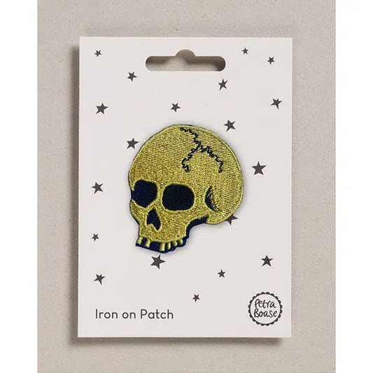 Iron-On Motif Patch - Gold Skull – Truro Fabrics