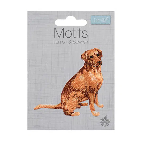 Iron-On Motif Patch - Golden Retriever – view 2 – Truro Fabrics