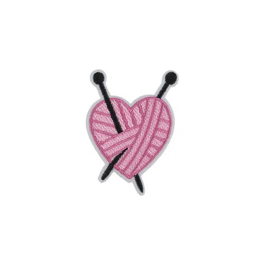 Iron-On Motif Patch - Knitted Heart – Truro Fabrics