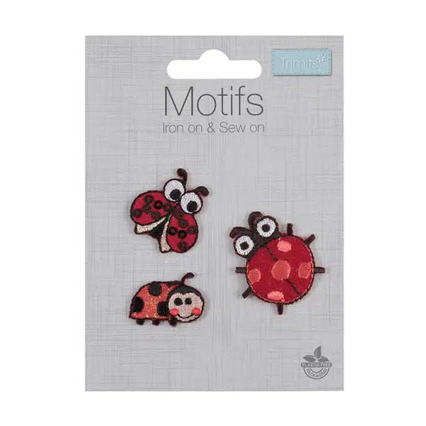 Iron-On Motif Patch - Ladybirds – view 2 – Truro Fabrics