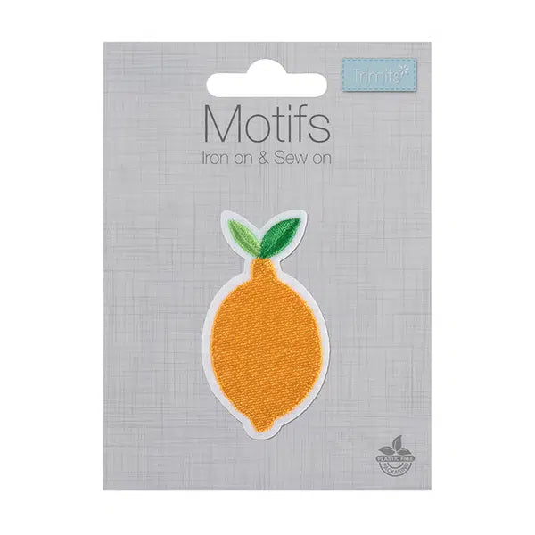 Iron-On Motif Patch - Lemon – view 2 – Truro Fabrics