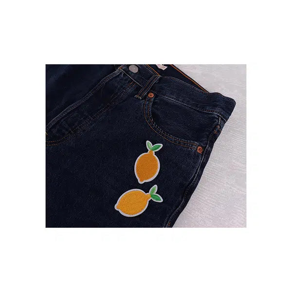 Iron-On Motif Patch - Lemon – view 3 – Truro Fabrics