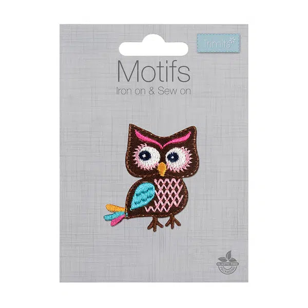 Iron-On Motif Patch - Little Owl – view 2 – Truro Fabrics