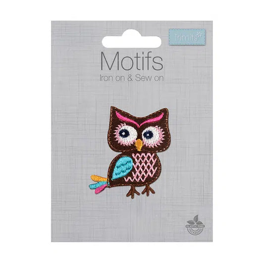 Iron-On Motif Patch - Little Owl – view 2 – Truro Fabrics