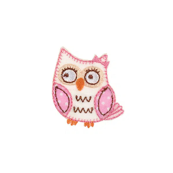Iron-On Motif Patch - Pink Owl – Truro Fabrics
