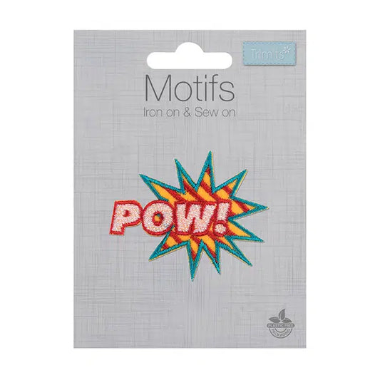 Iron-On Motif Patch - POW! – view 2 – Truro Fabrics