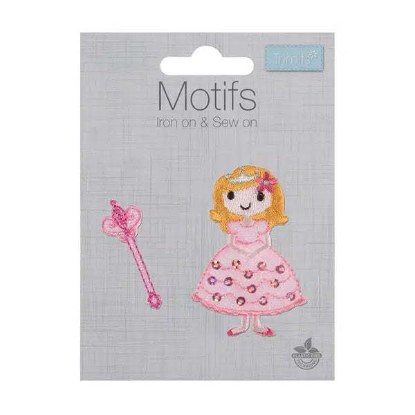 Iron-On Motif Patch - Princess & Wand – view 2 – Truro Fabrics