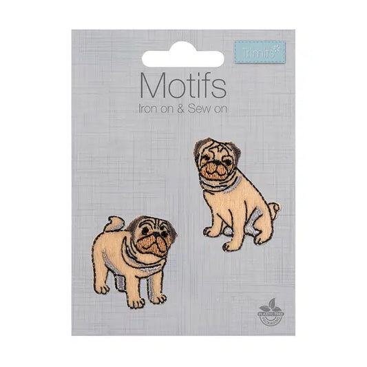 Iron-On Motif Patch - Pugs – view 2 – Truro Fabrics
