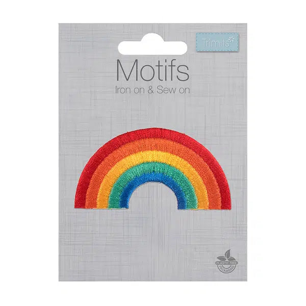 Iron-On Motif Patch - Rainbow – view 2 – Truro Fabrics