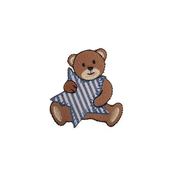 Iron-On Motif Patch - Stripe Star Teddy Bear – Truro Fabrics