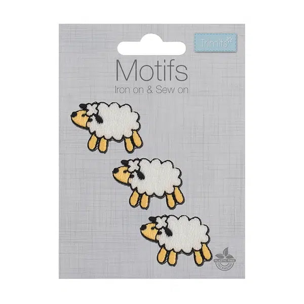 Iron-On Motif Patch - Tiny Sheep – view 2 – Truro Fabrics