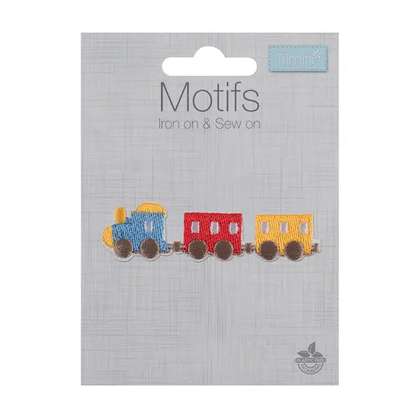 Iron-On Motif Patch - Tiny Train – view 2 – Truro Fabrics