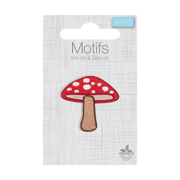 Iron-On Motif Patch - Toadstool – view 2 – Truro Fabrics