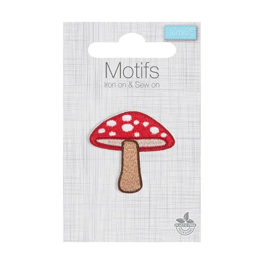 Iron-On Motif Patch - Toadstool – view 2 – Truro Fabrics