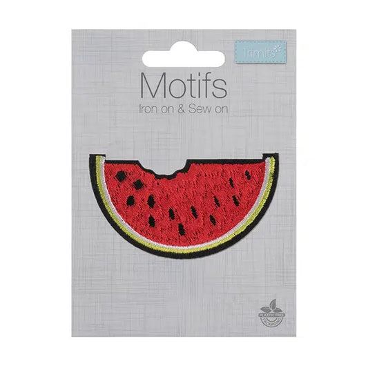 Iron-On Motif Patch - Watermelon Slice – view 2 – Truro Fabrics