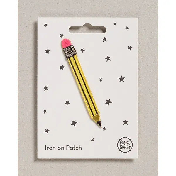 Iron-On Motif Patch - Yellow Pencil – Truro Fabrics