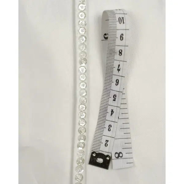 Ivory Duchesse Satin Beaded Strapping – 8mm – view 2 – Truro Fabrics