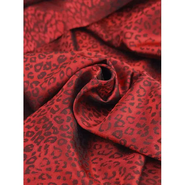 Jacquard Lining Fabric – Scarlet Leo – view 2 – Truro Fabrics