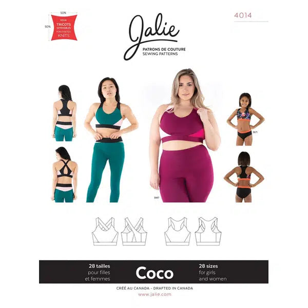 Jalie - Paper Sewing Pattern - Coco Sports Bra – view 2 – Truro Fabrics
