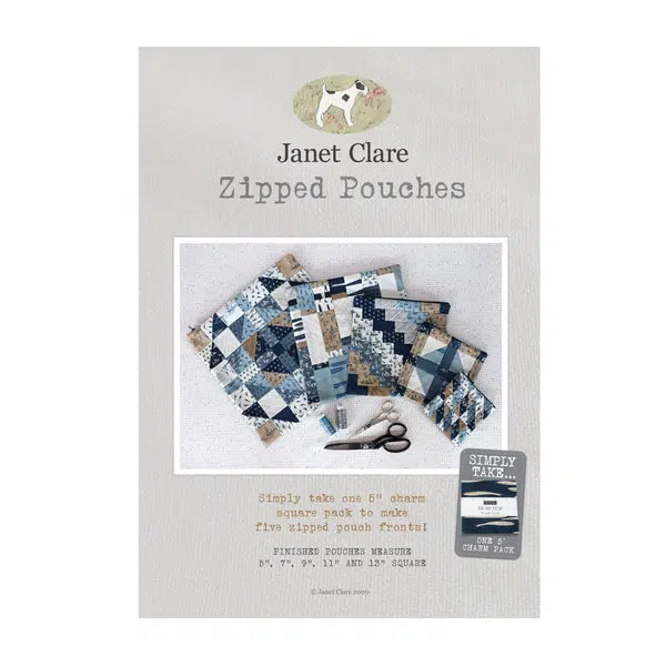 Janet Clare - Patchwork Paper Pattern - Zipped Pouches | Truro Fabrics