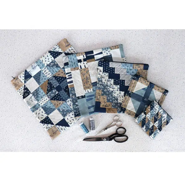 Janet Clare - Patchwork Paper Pattern - Zipped Pouches | Truro Fabrics
