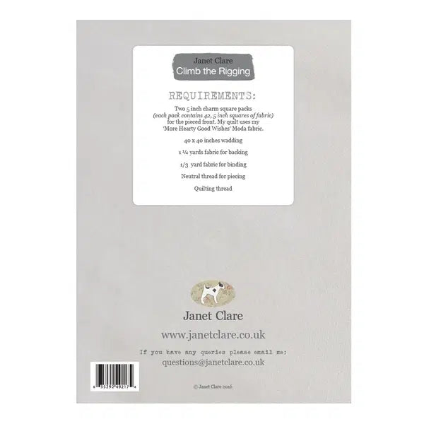 Janet Clare - Patchwork Quilt Paper Pattern - Climb the Rigging | Truro Fabrics