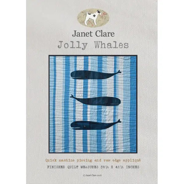 Janet Clare - Patchwork Quilt Paper Pattern - Jolly Whales | Truro Fabrics