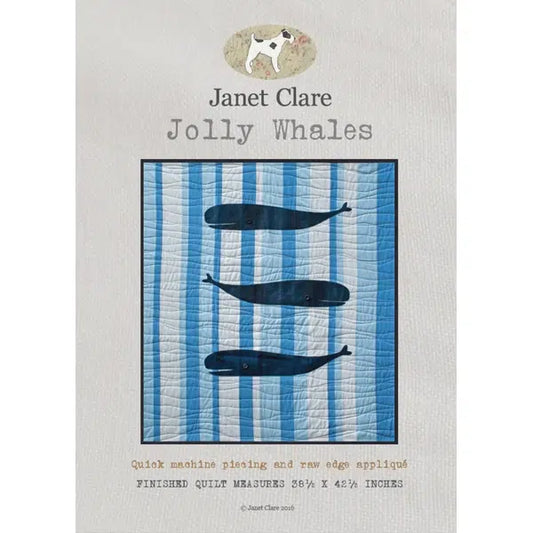 Janet Clare - Patchwork Quilt Paper Pattern - Jolly Whales | Truro Fabrics
