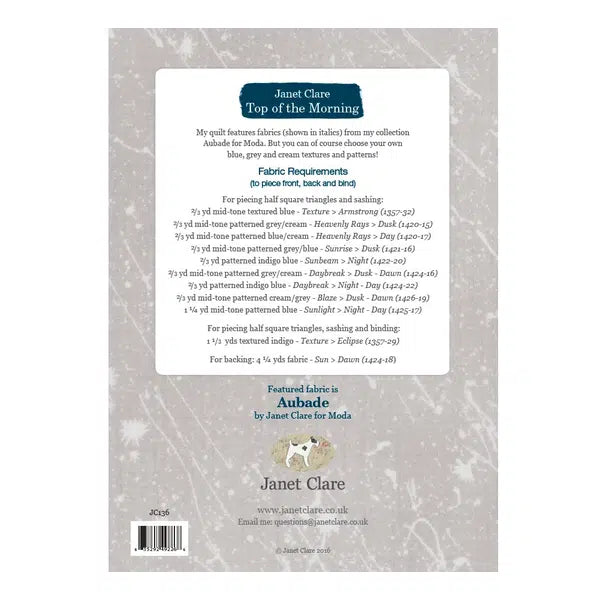 Janet Clare - Patchwork Quilt Paper Pattern - Top of the Morning | Truro Fabrics