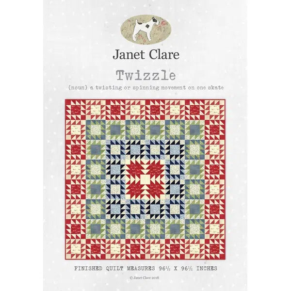 Janet Clare - Patchwork Quilt Paper Pattern - Twizzle | Truro Fabrics