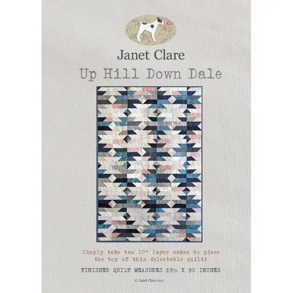 Janet Clare - Patchwork Quilt Paper Pattern - Up Hill Down Dale | Truro Fabrics