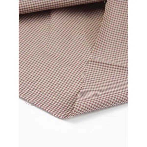 Japanese Cotton Gingham Fabric - 2mm - Mauvette | Truro Fabrics