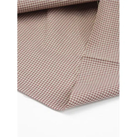 Japanese Cotton Gingham Fabric - 2mm - Mauvette | Truro Fabrics