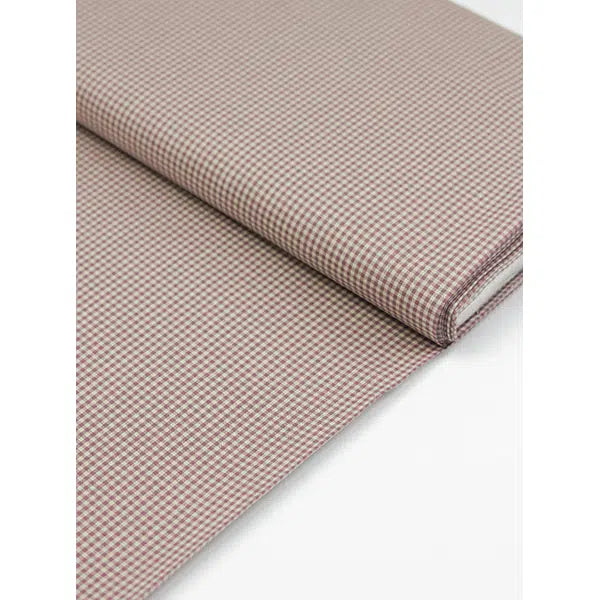 Japanese Cotton Gingham Fabric - 2mm - Mauvette | Truro Fabrics