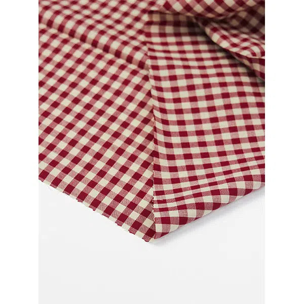 Japanese Cotton Gingham Fabric - 6mm - Cherry | Truro Fabrics