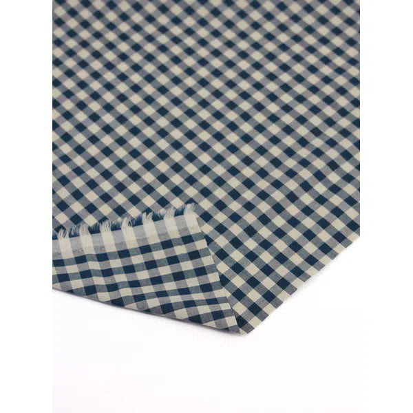 Japanese Cotton Gingham Fabric - 6mm - Ink | Truro Fabrics