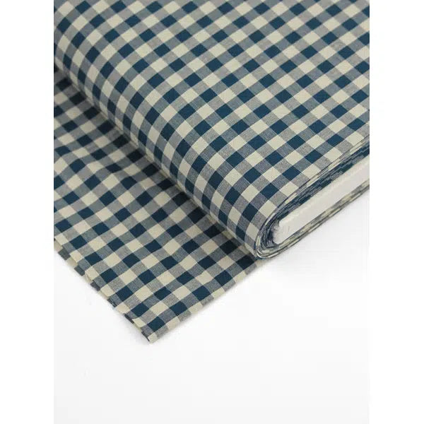 Japanese Cotton Gingham Fabric - 6mm - Ink | Truro Fabrics