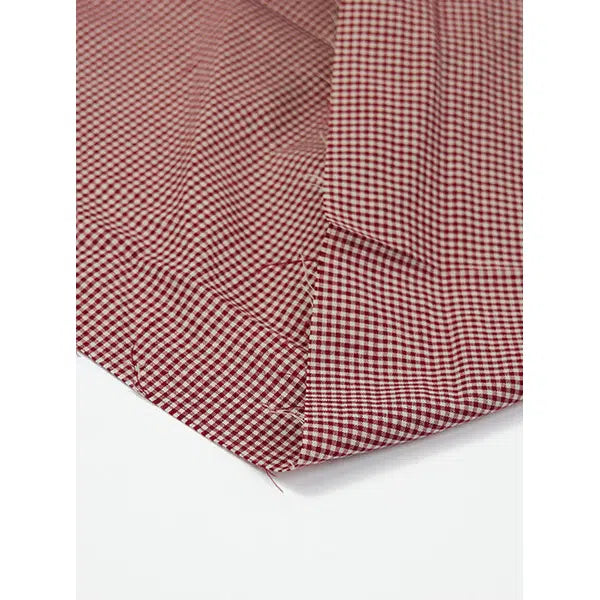 Japanese Cotton Micro Gingham Fabric - 2mm - Cherry | Truro Fabrics