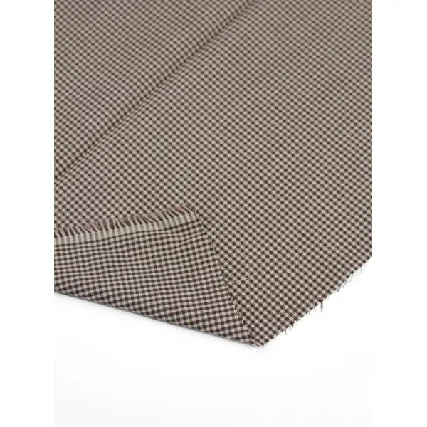 Japanese Cotton Micro Gingham Fabric - 2mm - Chestnut | Truro Fabrics