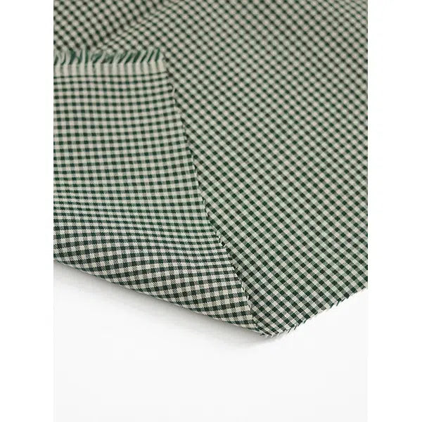 Japanese Cotton Micro Gingham Fabric - 2mm - Laurel | Truro Fabrics