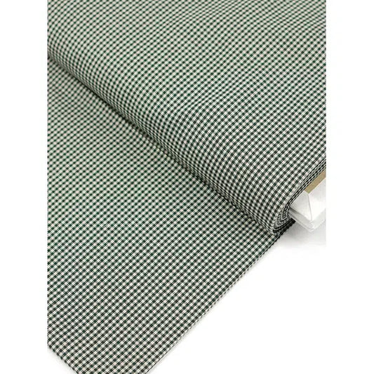Japanese Cotton Micro Gingham Fabric - 2mm - Laurel | Truro Fabrics