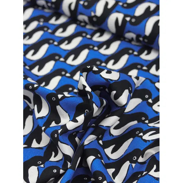 Japanese Cotton Oxford Fabric - Penguin Parade | Truro Fabrics