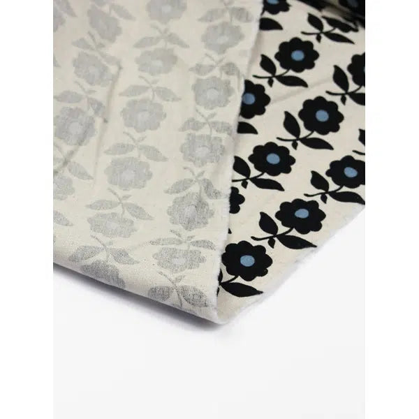 Japanese Cotton Oxford Fabric - Shadow Daisy | Truro Fabrics