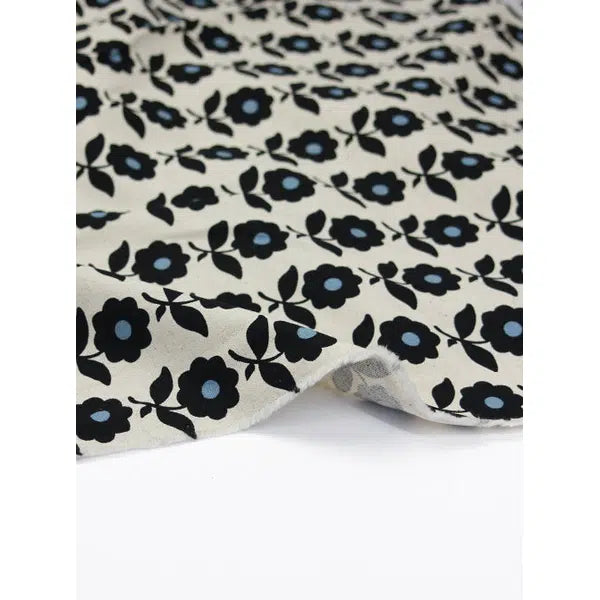 Japanese Cotton Oxford Fabric - Shadow Daisy | Truro Fabrics