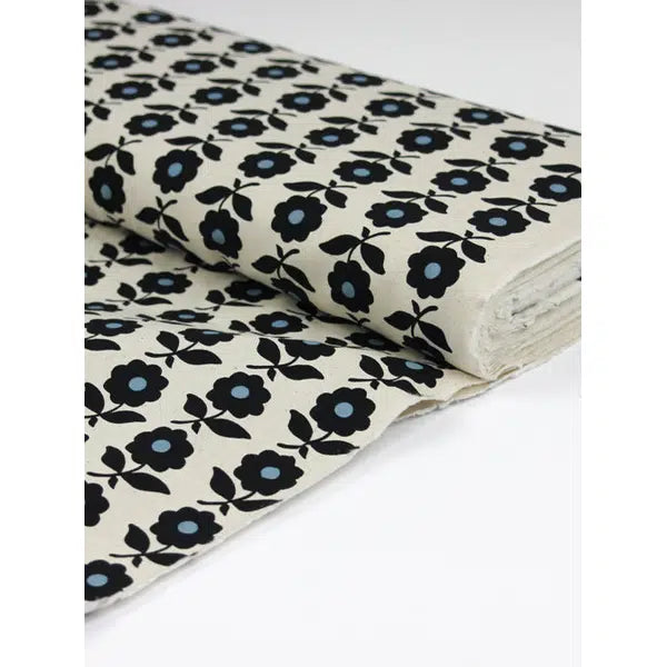 Japanese Cotton Oxford Fabric - Shadow Daisy | Truro Fabrics