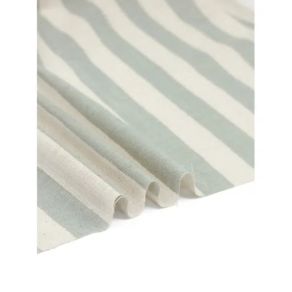 Japanese Linen Look Cotton Fabric – Freehand Stripe Seaglass – view 2 | Truro Fabrics