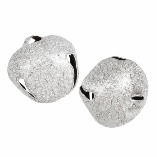 Jingle Bells - 30mm - Frosted Silver | Truro Fabrics