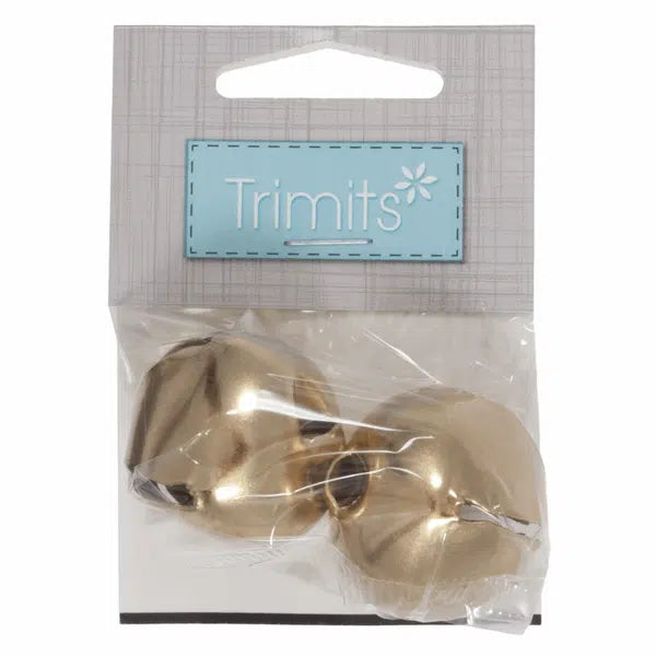 Jingle Bells - 30mm - Gold – view 2 | Truro Fabrics