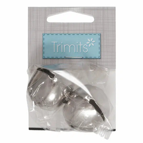Jingle Bells - 30mm - Silver – view 2 | Truro Fabrics